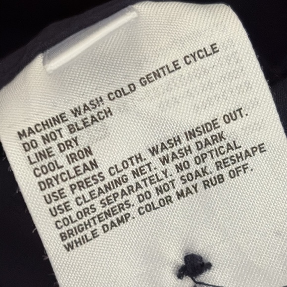 UNIQLO X TOMAS MAIER Cotton Poplin Gathered Long Sleeve Babydoll Dress Navy XS - Picture 15 of 16